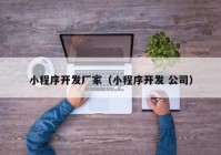 小程序開發(fā)廠家（小程序開發(fā) 公司）