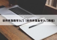 軟件開發(fā)教學(xué)入門（軟件開發(fā)自學(xué)入門教程）