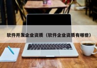 軟件開發(fā)企業(yè)資質(zhì)（軟件企業(yè)資質(zhì)有哪些）