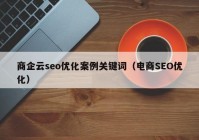 商企云seo優(yōu)化案例關(guān)鍵詞（電商SEO優(yōu)化）